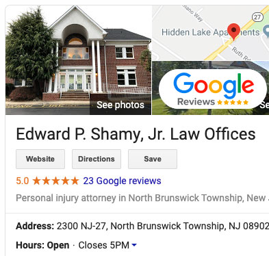 A look at the GMB page for Edward P. Shamy, Jr. Law Offices